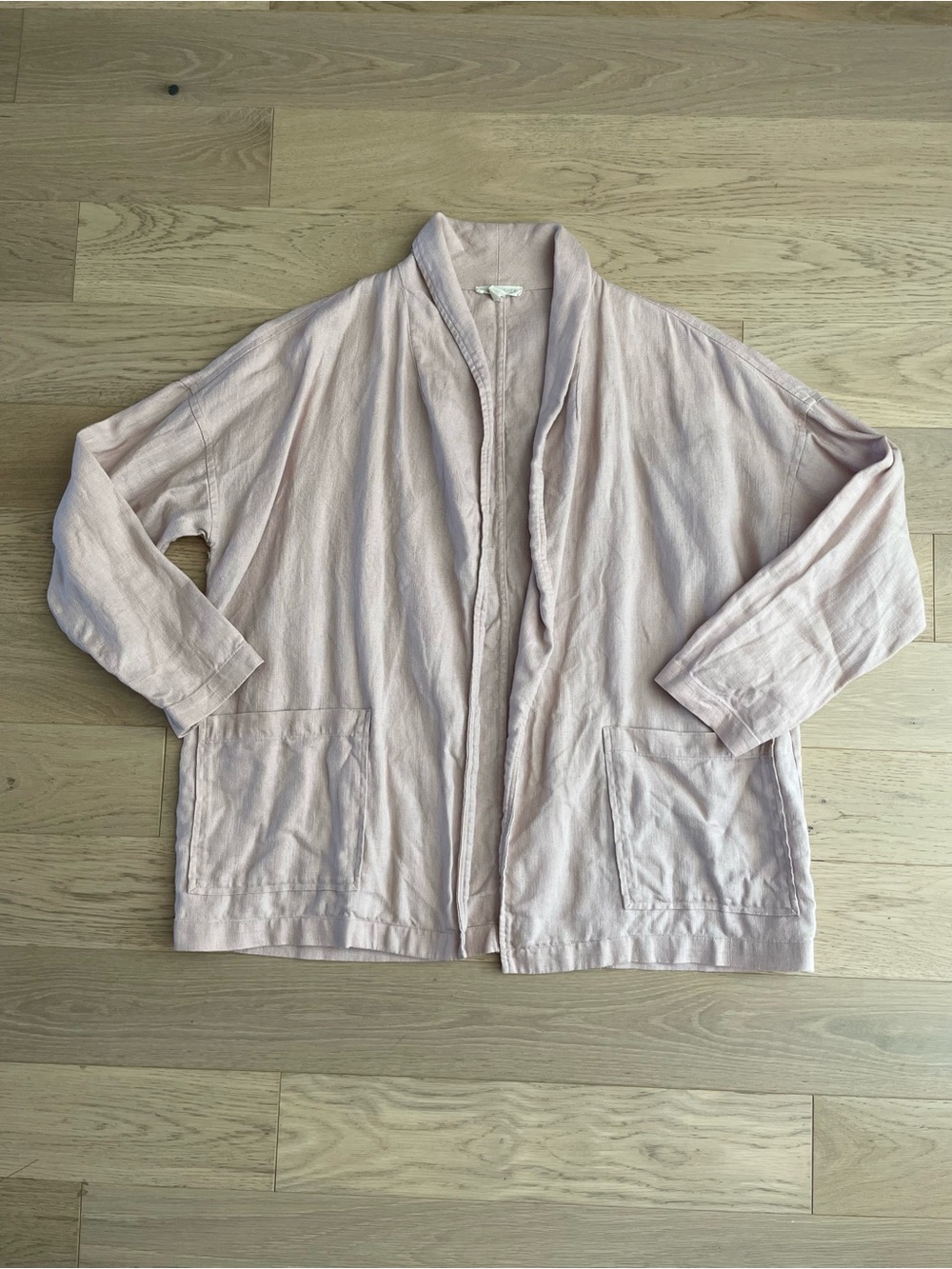 Eileen Fisher Pale Blush Linen Jacket